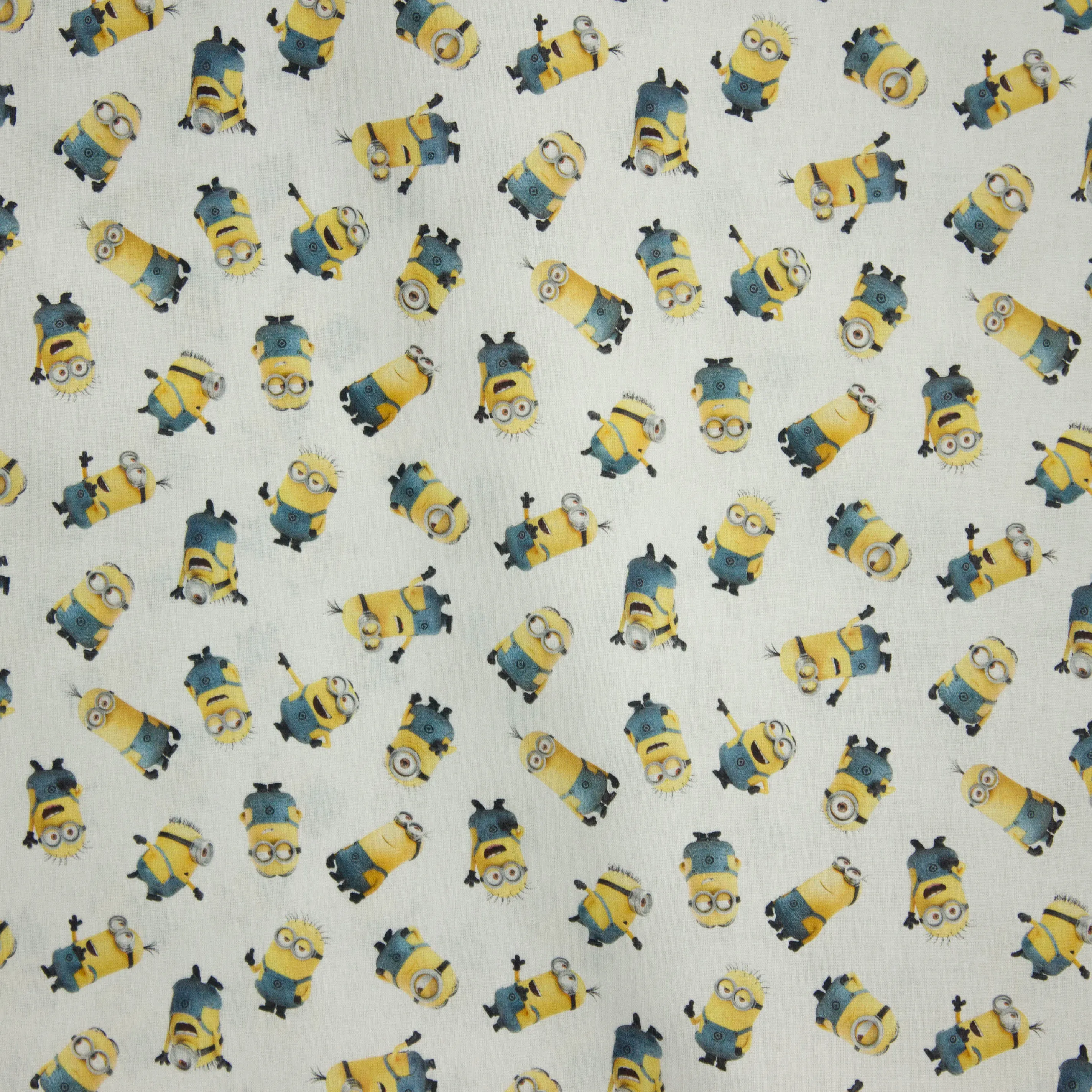 Witte katoen met minions